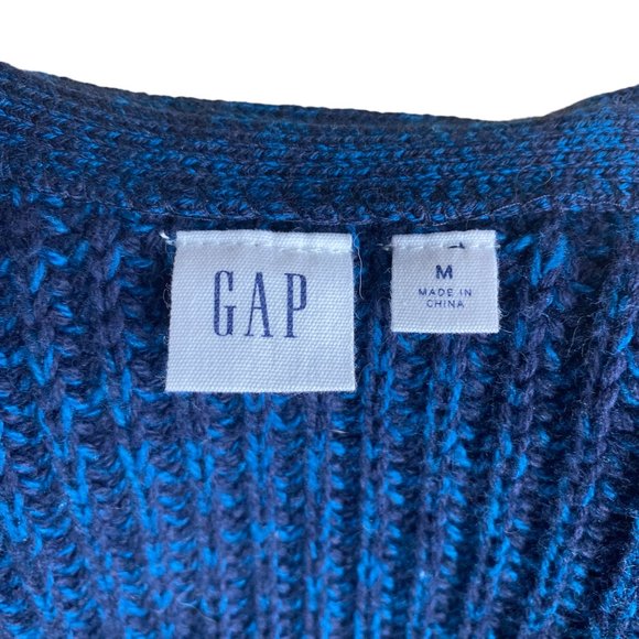 GAP Fair Isle Patchwork Cardigan Colorblock Long Duster Chunky Granny Artsy -M - Picture 15 of 16